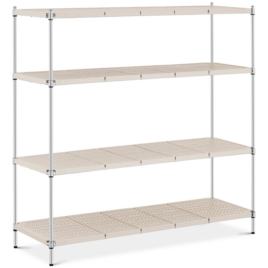Regał magazynowy ażurowy 4 półki z nakładkami do 600 kg 180x60x180 cm Royal Catering Regał magazynowy ażurowy 4 półki z nakładkami do 600 kg 180x60x180 cm Royal Catering