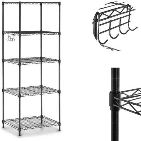 Regał magazynowy druciany ażurowy 5 półek 55 x 44.5 x 150 cm do 150 kg Royal Catering Regał magazynowy druciany ażurowy 5 półek 55 x 44.5 x 150 cm do 150 kg Royal Catering