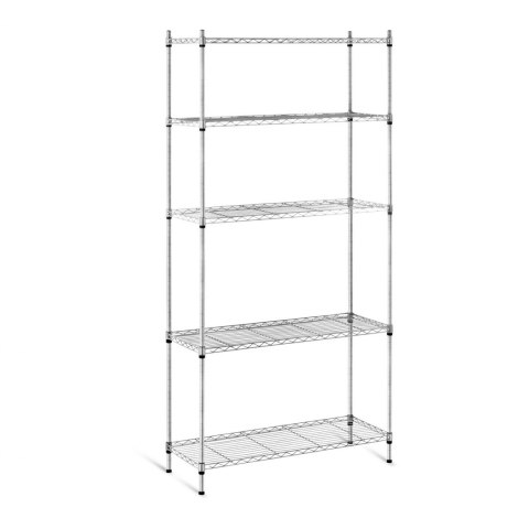 Regał magazynowy druciany ażurowy kolor szary 180x90x35cm do 150kg Royal Catering Regał magazynowy druciany ażurowy kolor szary 180x90x35cm do 150kg Royal Catering