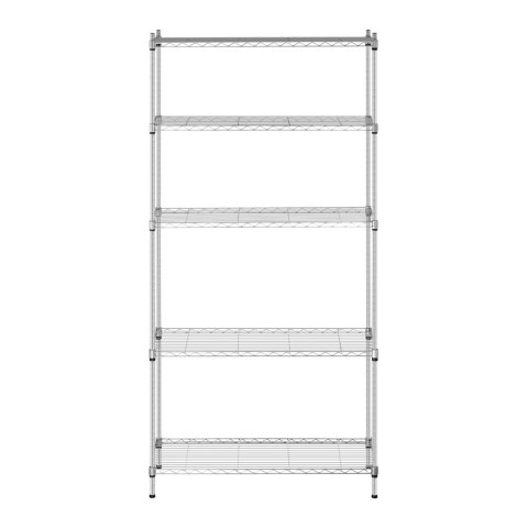 Regał magazynowy druciany ażurowy kolor szary 180x90x35cm do 150kg Royal Catering Regał magazynowy druciany ażurowy kolor szary 180x90x35cm do 150kg Royal Catering