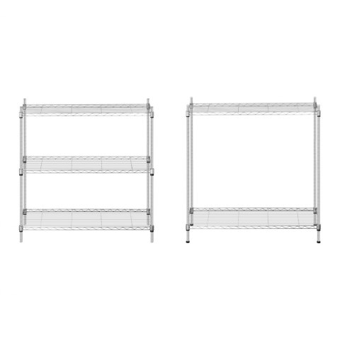 Regał magazynowy druciany ażurowy kolor szary 180x90x35cm do 150kg Royal Catering Regał magazynowy druciany ażurowy kolor szary 180x90x35cm do 150kg Royal Catering