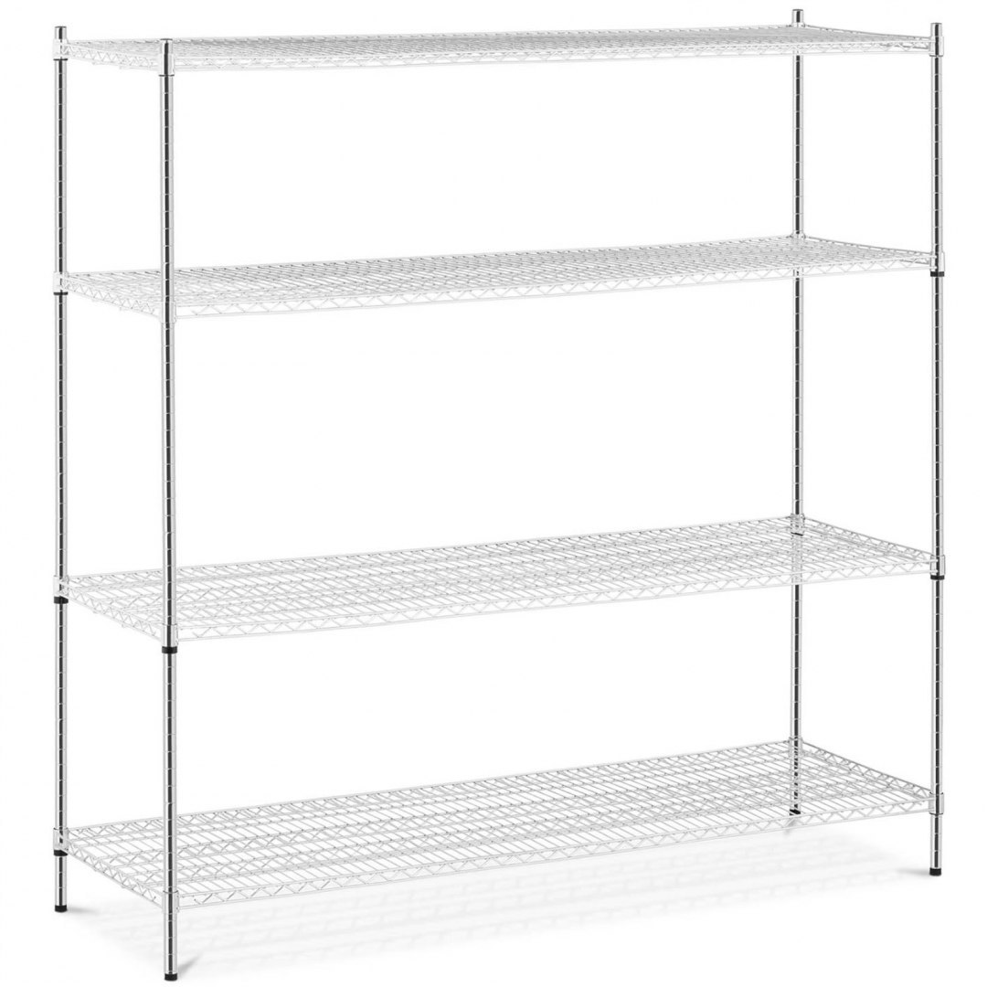 Regał metalowy magazynowy 4 półki ażurowe do 1 t 1000 kg 180x59x180 cm Royal Catering Regał metalowy magazynowy 4 półki ażurowe do 1 t 1000 kg 180x59x180 cm Royal Catering