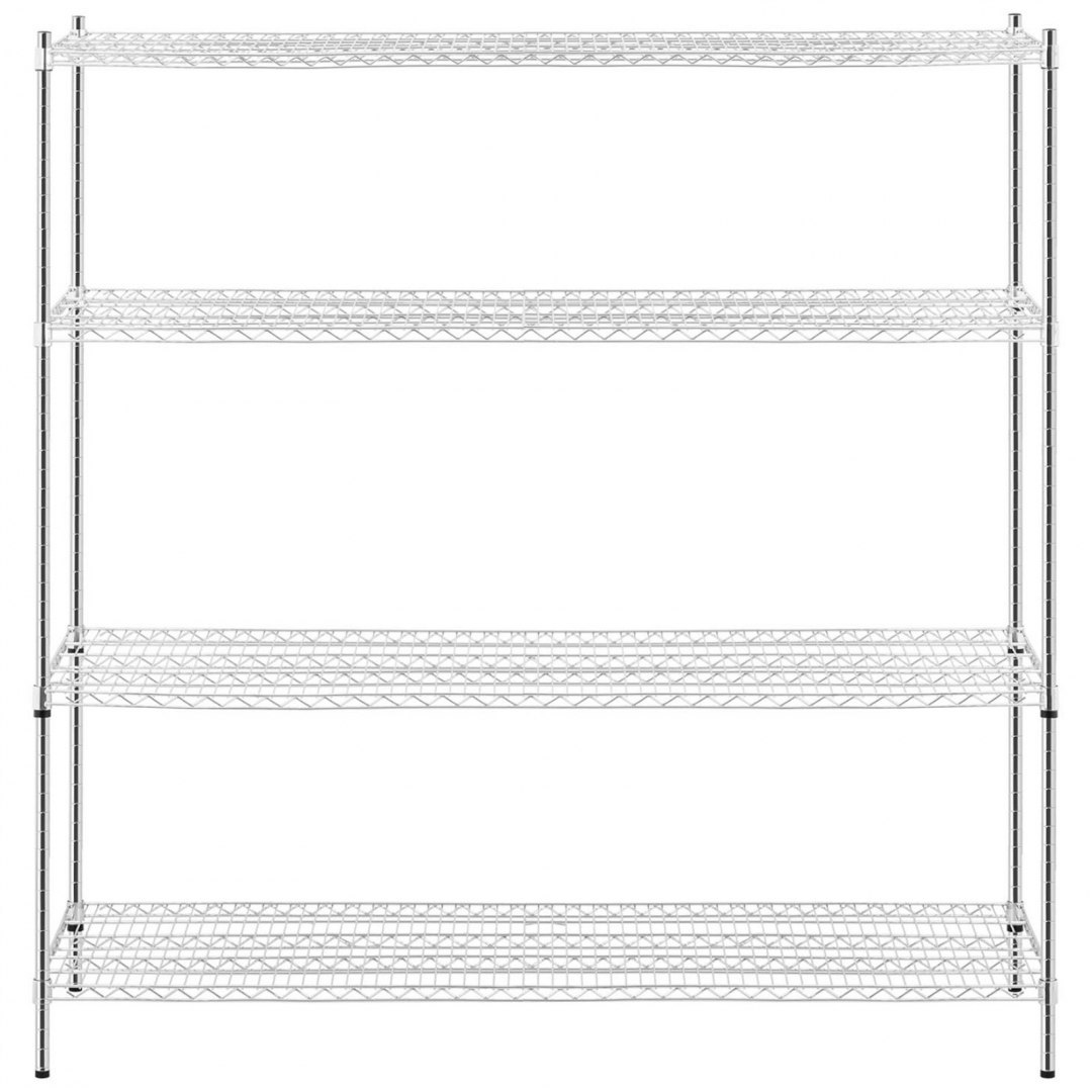 Regał metalowy magazynowy 4 półki ażurowe do 1 t 1000 kg 180x59x180 cm Royal Catering Regał metalowy magazynowy 4 półki ażurowe do 1 t 1000 kg 180x59x180 cm Royal Catering