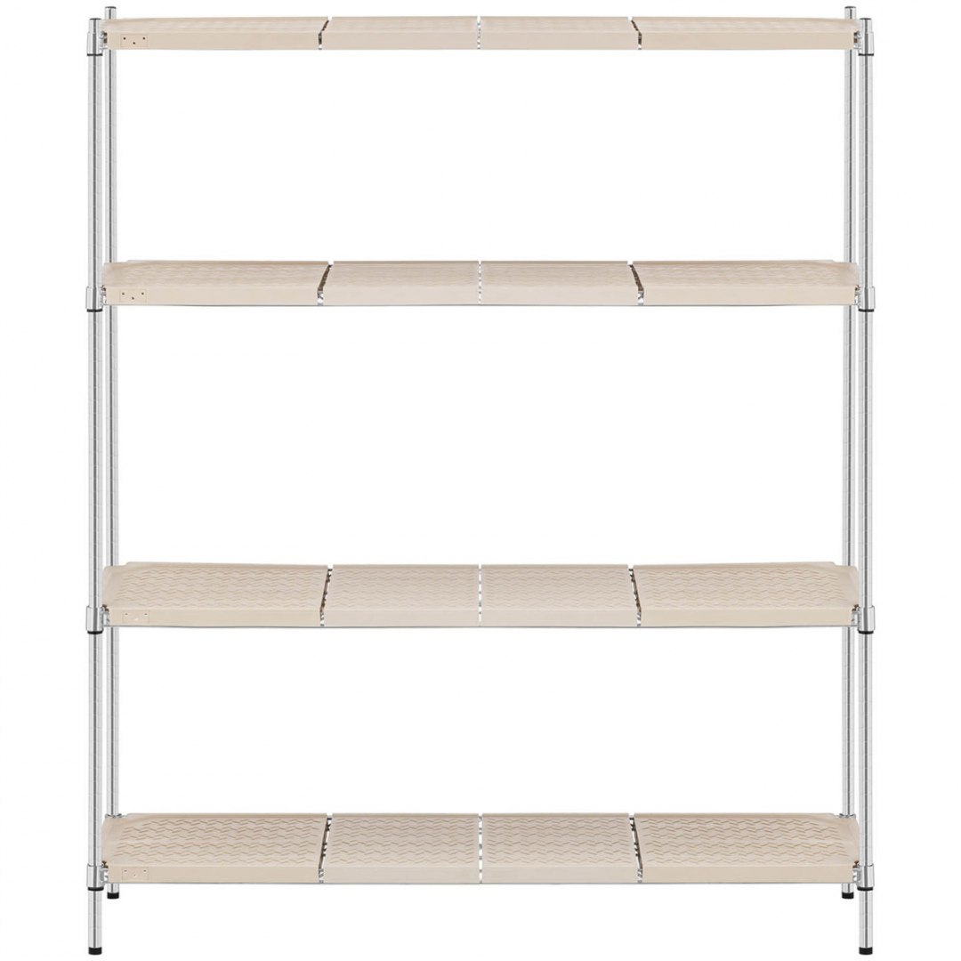 Regał metalowy magazynowy 4 półki ażurowe z nakładkami do 600 kg 150x45x180 cm Royal Catering Regał metalowy magazynowy 4 półki ażurowe z nakładkami do 600 kg 150x45x180 cm Royal Catering