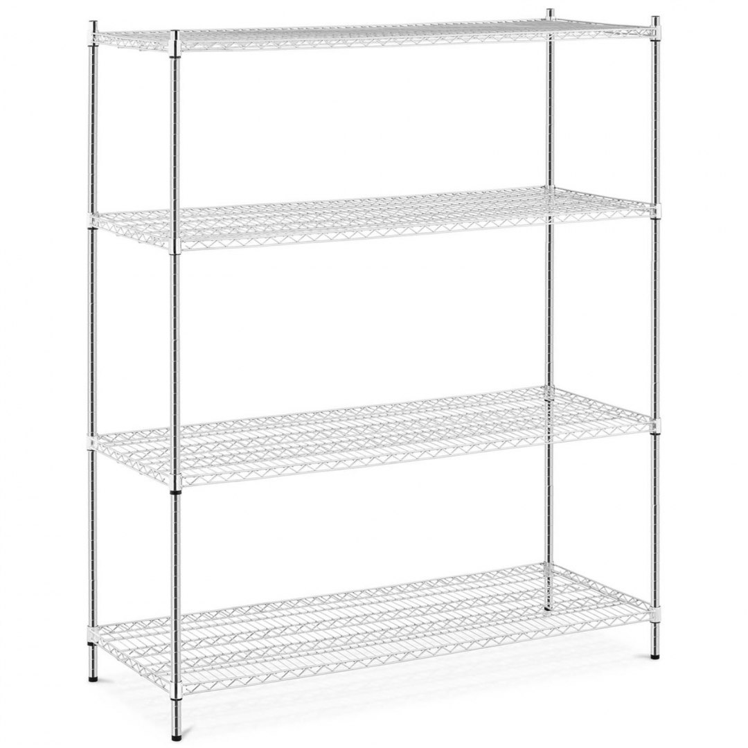 Regał metalowy magazynowy 4 półki druciane do 1 t 1000 kg 149x59x180 cm Royal Catering Regał metalowy magazynowy 4 półki druciane do 1 t 1000 kg 149x59x180 cm Royal Catering