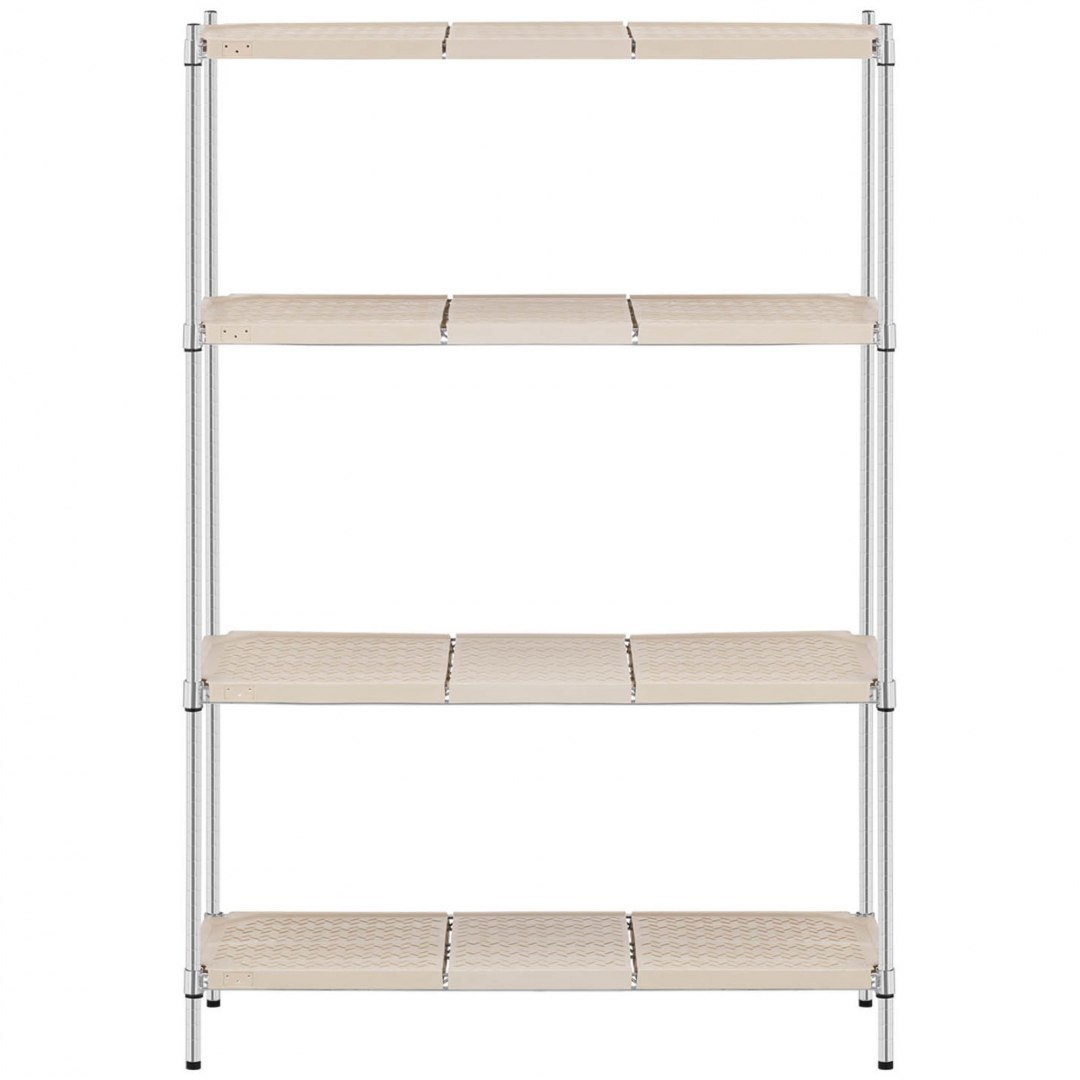 Regał metalowy warsztatowy 4 półki druciane z nakładkami do 600 kg 120x45x180 cm Royal Catering Regał metalowy warsztatowy 4 półki druciane z nakładkami do 600 kg 120x45x180 cm Royal Catering