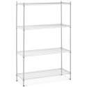 Regał warsztatowy chromowany 4 półki ażurowe do 1 t 1000 kg 120x45x180 cm Royal Catering