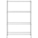 Regał warsztatowy chromowany 4 półki ażurowe do 1 t 1000 kg 120x45x180 cm Royal Catering