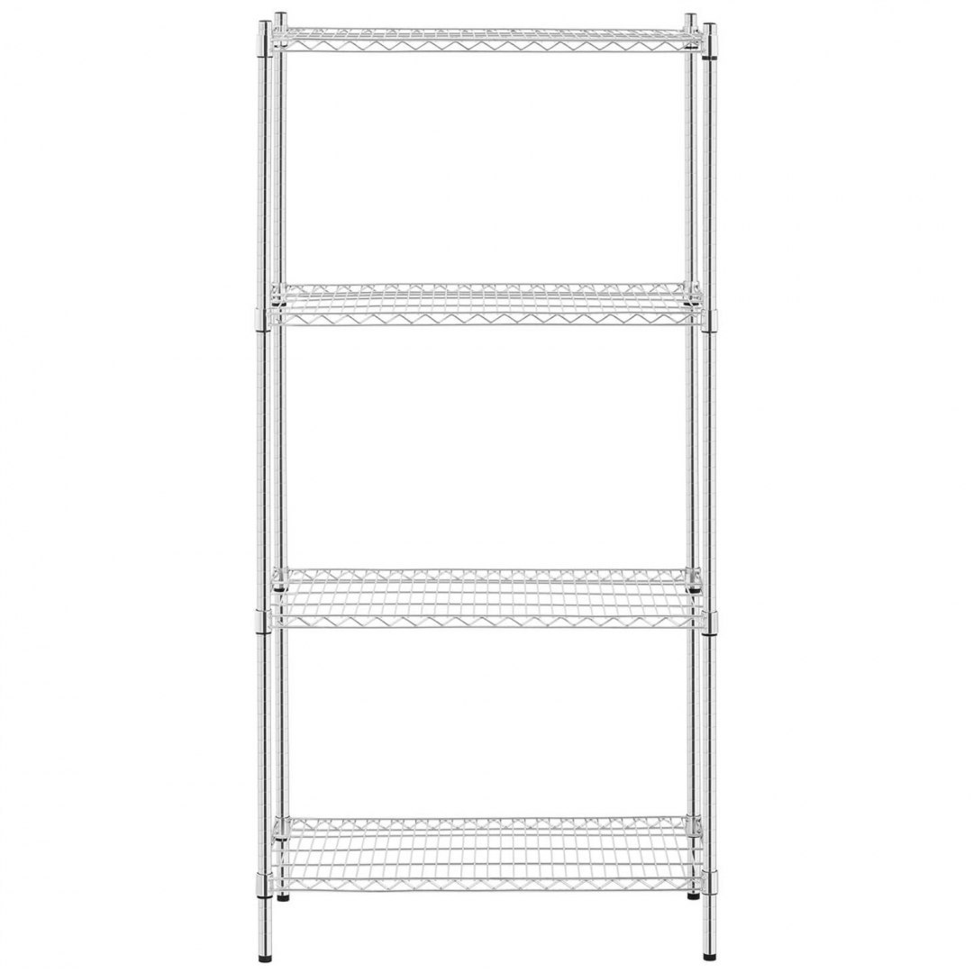 Regał warsztatowy chromowany 4 półki druciane do 1 t 1000 kg 90x45x180 cm Royal Catering Regał warsztatowy chromowany 4 półki druciane do 1 t 1000 kg 90x45x180 cm Royal Catering