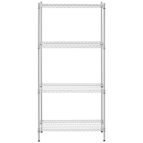 Regał warsztatowy chromowany 4 półki druciane do 1 t 1000 kg 90x45x180 cm Royal Catering Regał warsztatowy chromowany 4 półki druciane do 1 t 1000 kg 90x45x180 cm Royal Catering