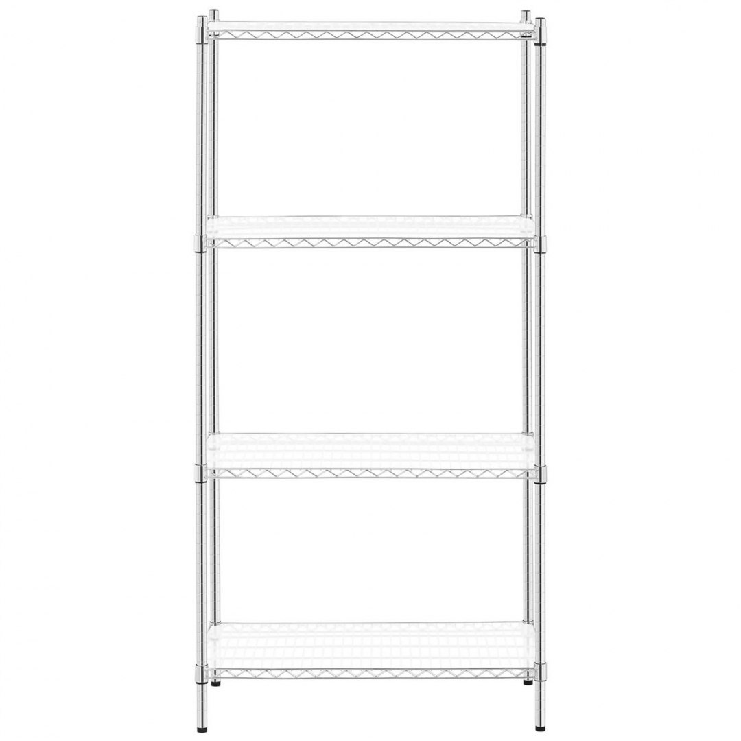 Regał warsztatowy chromowany druciany 4 półki + 4 maty do 1 t 1000 kg 90x45x180 cm Royal Catering Regał warsztatowy chromowany druciany 4 półki + 4 maty do 1 t 1000 kg 90x45x180 cm Royal Catering