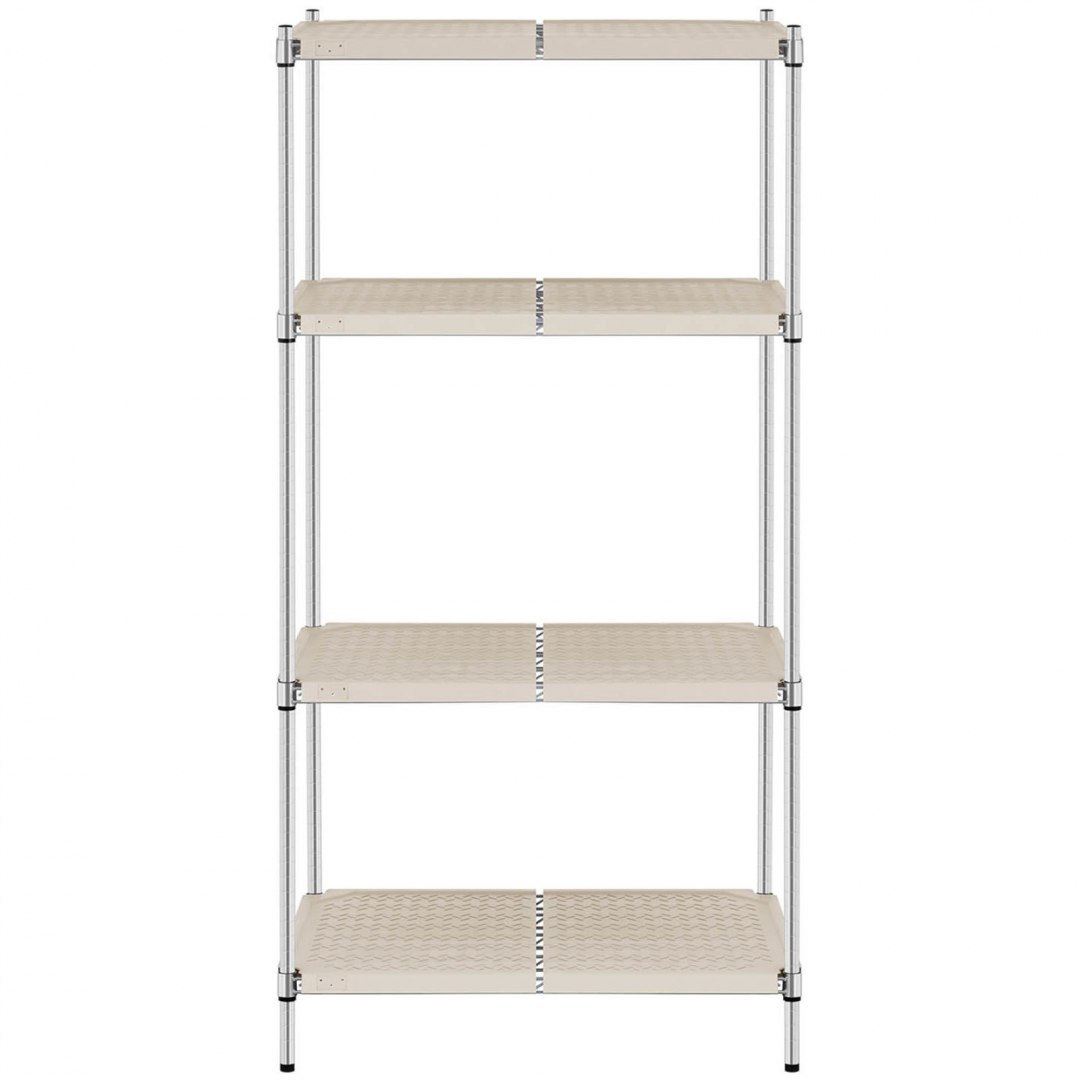 Regał warsztatowy druciany 4 półki z nakładkami do 600 kg 90x60x180 cm Royal Catering Regał warsztatowy druciany 4 półki z nakładkami do 600 kg 90x60x180 cm Royal Catering