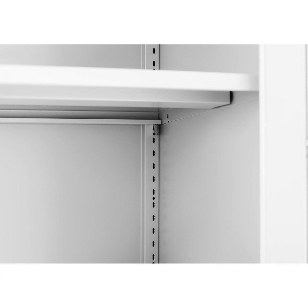 Szafa biurowa z przeszkleniem szufladami metalowa na akta dokumenty 40 x 90 x 180 cm FROMM&STARCK Szafa biurowa z przeszkleniem szufladami metalowa na akta dokumenty 40 x 90 x 180 cm FROMM&STARCK