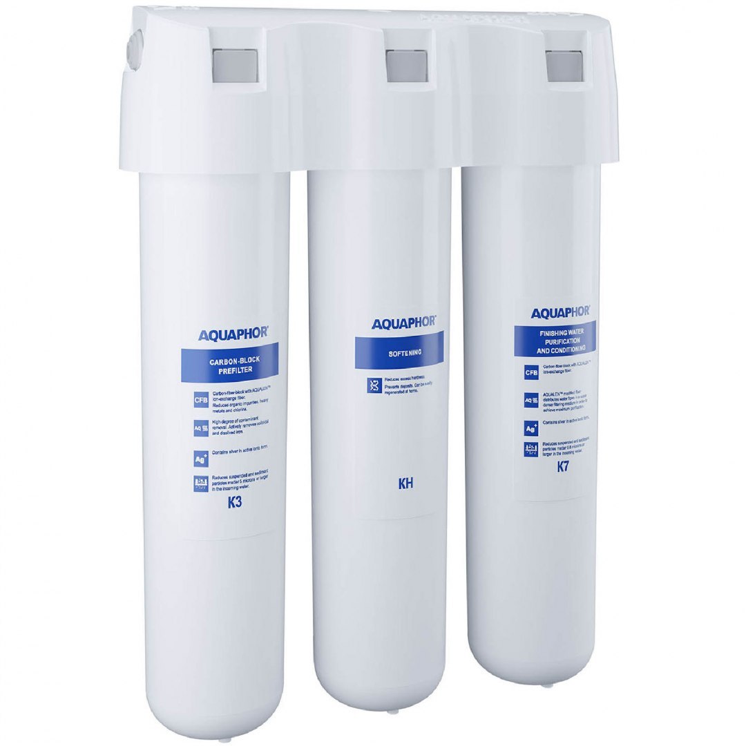 Filtr podzlewowy do uzdatniania wody z kranem K3 KH K7 - zestaw 3 szt. AQUAPHOR Filtr podzlewowy do uzdatniania wody z kranem K3 KH K7 - zestaw 3 szt. AQUAPHOR