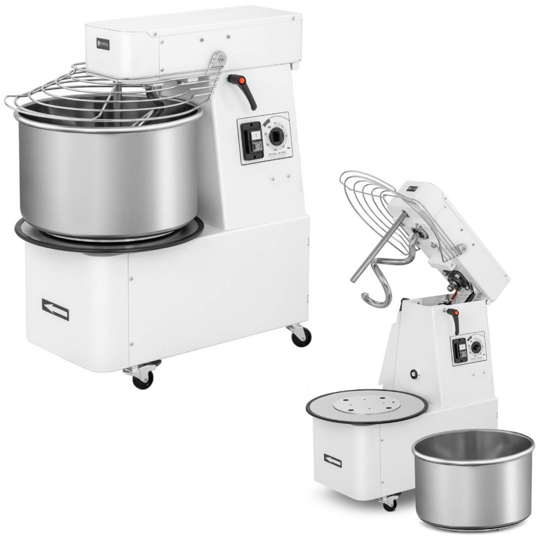 Miesiarka planetarna mikser spiralny do ciasta z wyjmowaną dzieżą 32 l 88 kg/h ITALY Royal Catering Miesiarka planetarna mikser spiralny do ciasta z wyjmowaną dzieżą 32 l 88 kg/h ITALY Royal Catering