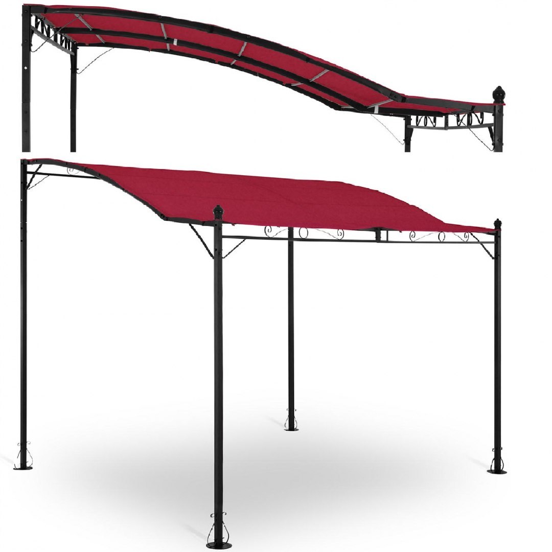 Zadaszenie ogrodowe altana wolnostojąca 2.6 x 3 x 2.5 m czerwona UNIPRODO Zadaszenie ogrodowe altana wolnostojąca 2.6 x 3 x 2.5 m czerwona UNIPRODO