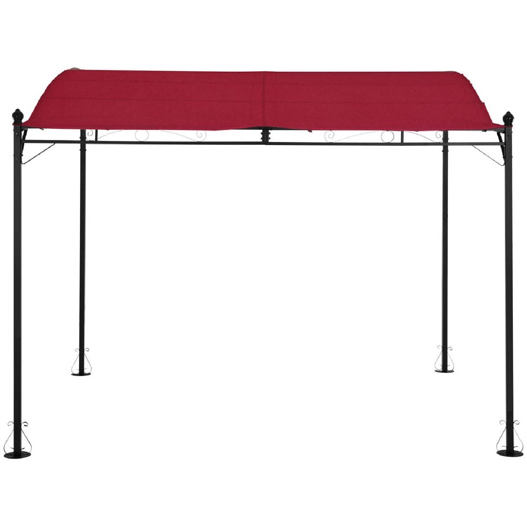 Zadaszenie ogrodowe altana wolnostojąca 2.6 x 3 x 2.5 m czerwona UNIPRODO Zadaszenie ogrodowe altana wolnostojąca 2.6 x 3 x 2.5 m czerwona UNIPRODO