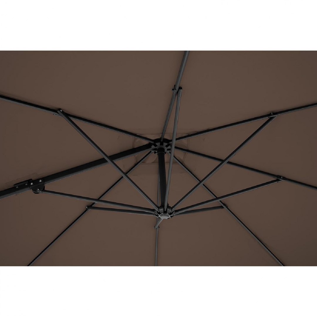 Parasol ogrodowy boczny na wysięgniku kwadratowy 250 x 250 cm brązowy UNIPRODO Parasol ogrodowy boczny na wysięgniku kwadratowy 250 x 250 cm brązowy UNIPRODO