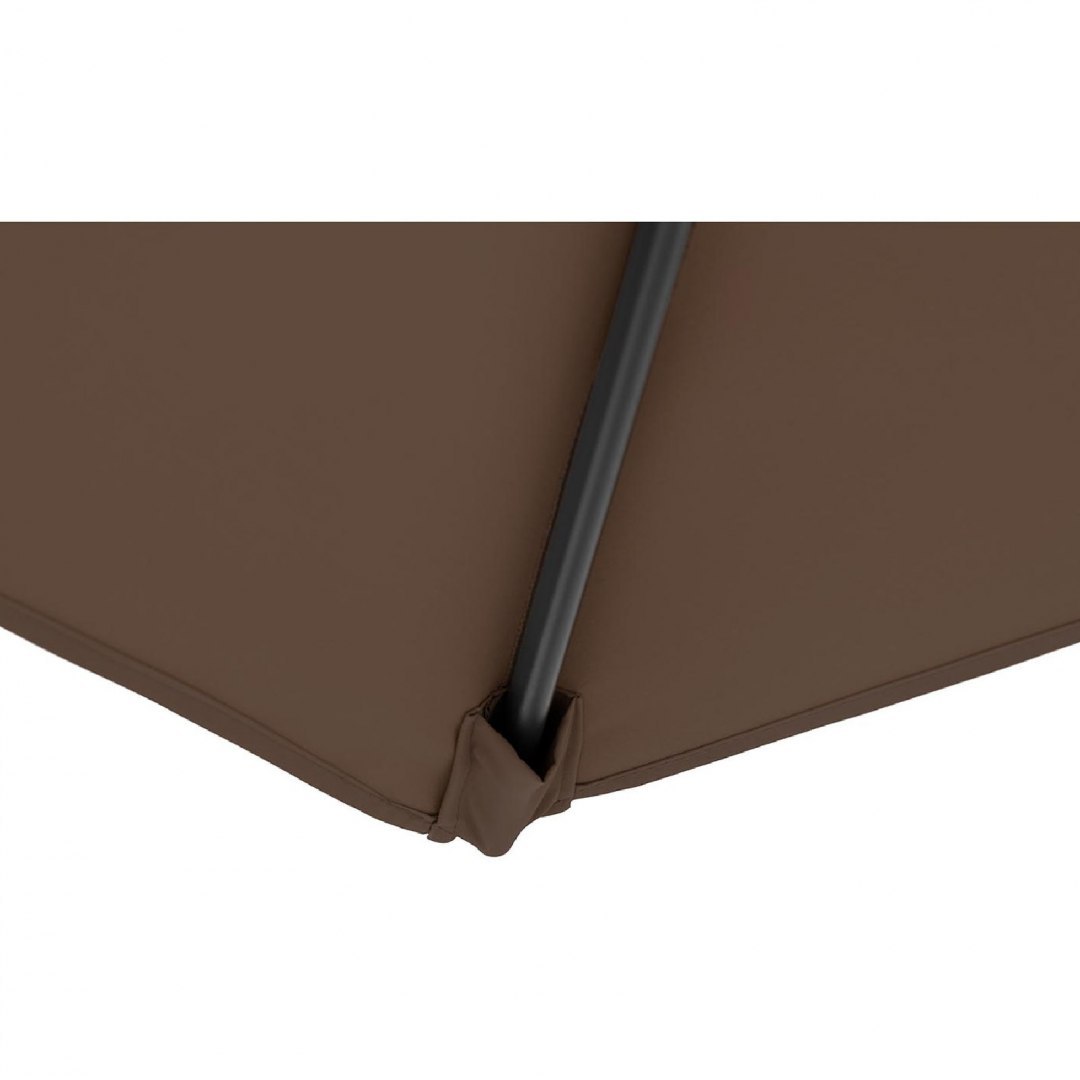 Parasol ogrodowy na wysięgniku kwadratowy 250 x 250 cm brązowy UNIPRODO Parasol ogrodowy na wysięgniku kwadratowy 250 x 250 cm brązowy UNIPRODO
