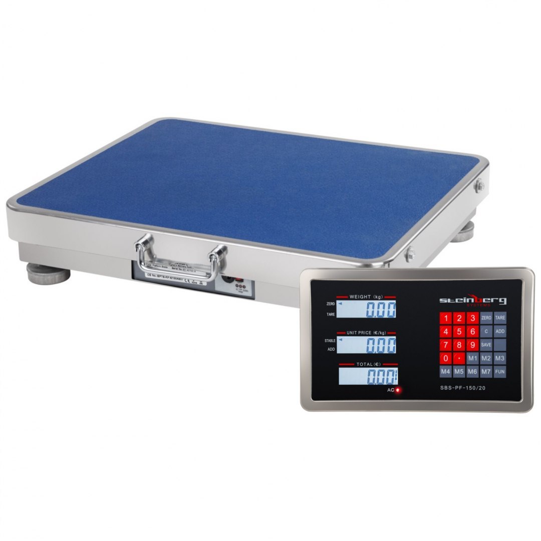 Waga platforma walizkowa bezprzewodowa WiFi SBS-PF-A150/20 LCD do 150kg Steinberg Systems Waga platforma walizkowa bezprzewodowa WiFi SBS-PF-A150/20 LCD do 150kg Steinberg Systems