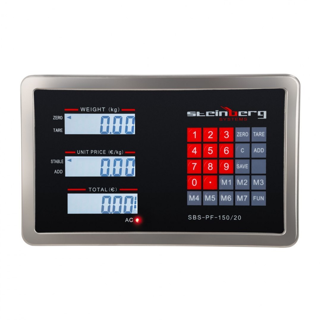 Waga platforma walizkowa bezprzewodowa WiFi SBS-PF-A150/20 LCD do 150kg Steinberg Systems Waga platforma walizkowa bezprzewodowa WiFi SBS-PF-A150/20 LCD do 150kg Steinberg Systems