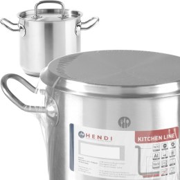 Garnek wysoki Kitchen Line z pokrywką 13,5 l śr. 280 x 220 h - Hendi 837405 Hendi