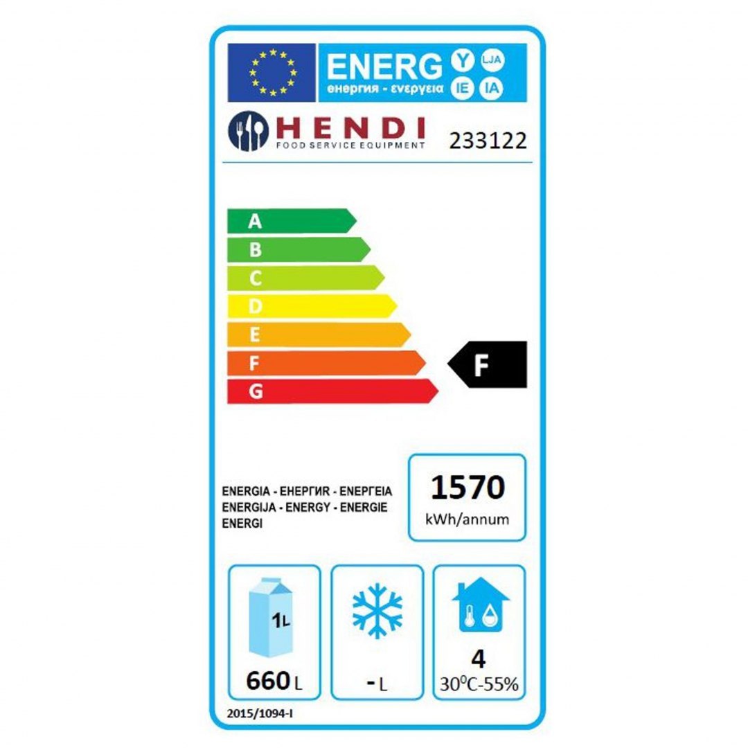 Szafa chłodnicza lodówka gastronomiczna 2-drzwiowa Profi Line 900L - Hendi 233122 Hendi Szafa chłodnicza lodówka gastronomiczna 2-drzwiowa Profi Line 900L - Hendi 233122 Hendi