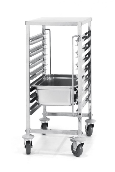 Wózek do transportu pojemników 7 x GN 1/1 z blatem roboczym - Hendi 810668 Hendi Wózek do transportu pojemników 7 x GN 1/1 z blatem roboczym - Hendi 810668 Hendi