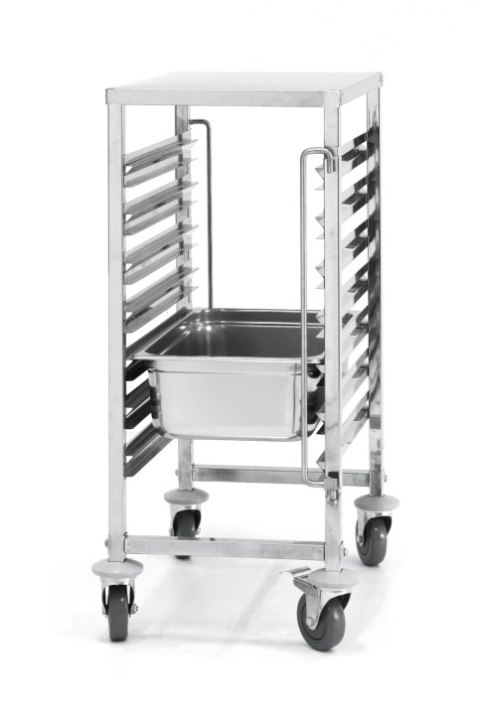 Wózek do transportu pojemników 7 x GN 1/1 z blatem roboczym - Hendi 810668 Hendi Wózek do transportu pojemników 7 x GN 1/1 z blatem roboczym - Hendi 810668 Hendi