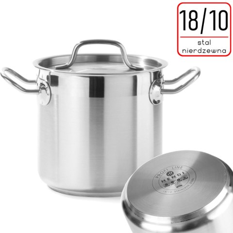Garnek wysoki Profi Line z pokrywką dno Sandwich 37 l śr. 360 x 360 h - Hendi 832707 Hendi Garnek wysoki Profi Line z pokrywką dno Sandwich 37 l śr. 360 x 360 h - Hendi 832707 Hendi