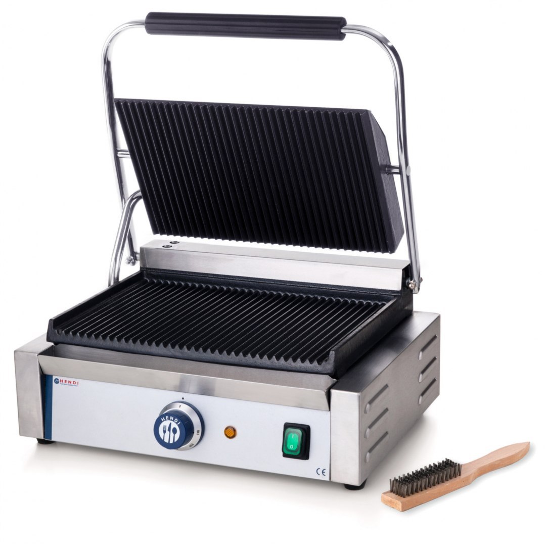 Kontakt grill kontaktowy PANINI ryflowany 2200W - Hendi 263655 Hendi Kontakt grill kontaktowy PANINI ryflowany 2200W - Hendi 263655 Hendi