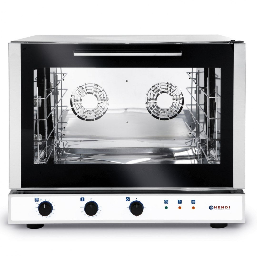 Piec konwekcyjny piekarniczy z nawilżaniem 4 blachy 600x400mm 400V 6400W - Hendi 225523 Hendi Piec konwekcyjny piekarniczy z nawilżaniem 4 blachy 600x400mm 400V 6400W - Hendi 225523 Hendi