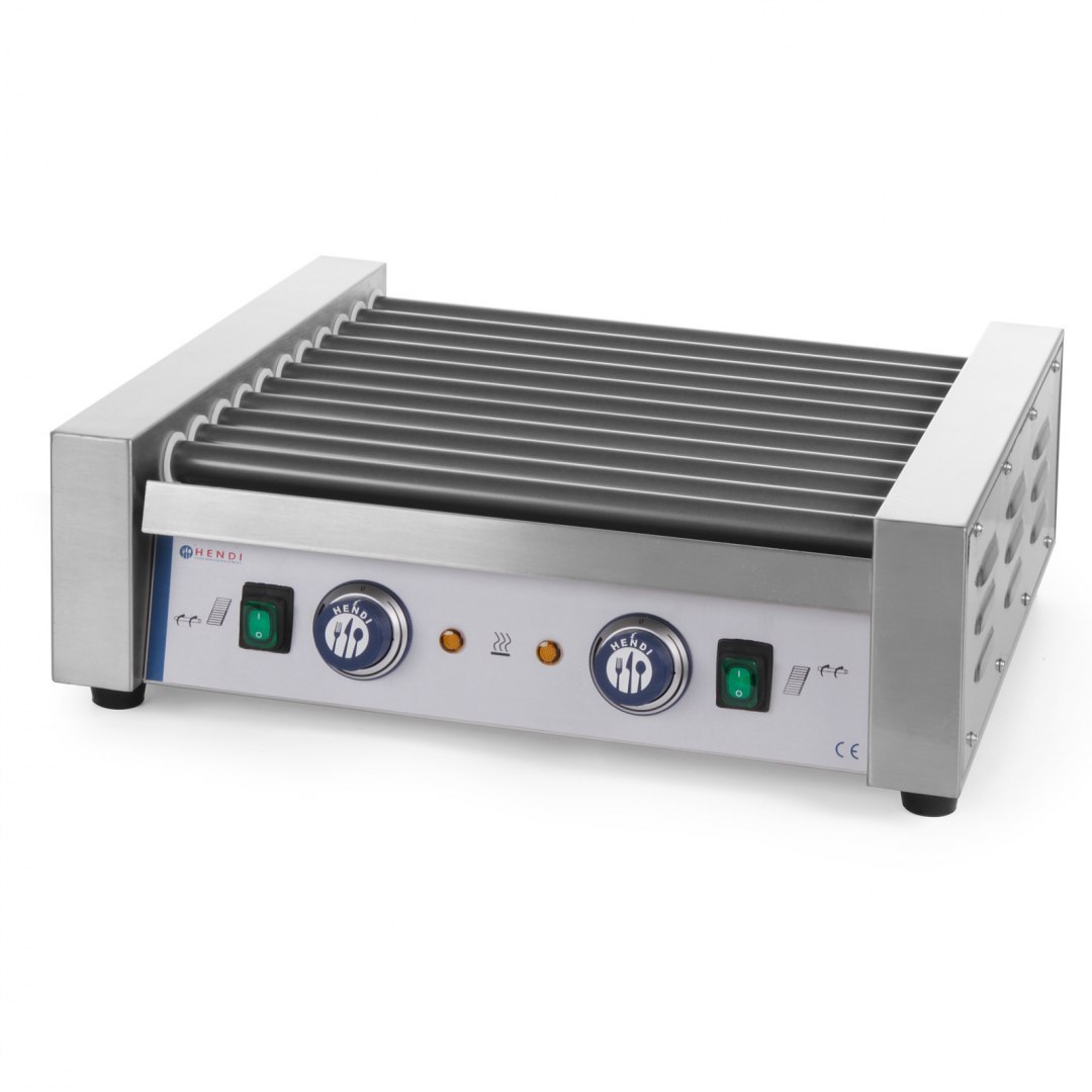 Roller grill podgrzewacz rolkowy do parówek 11 rolek 1180W - Hendi 268704 Hendi Roller grill podgrzewacz rolkowy do parówek 11 rolek 1180W - Hendi 268704 Hendi