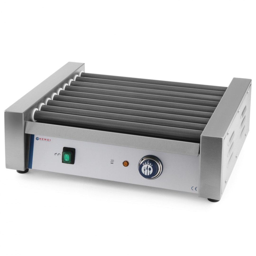 Roller grill podgrzewacz rolkowy do parówek 9 rolek 940W - Hendi 268605 Hendi Roller grill podgrzewacz rolkowy do parówek 9 rolek 940W - Hendi 268605 Hendi