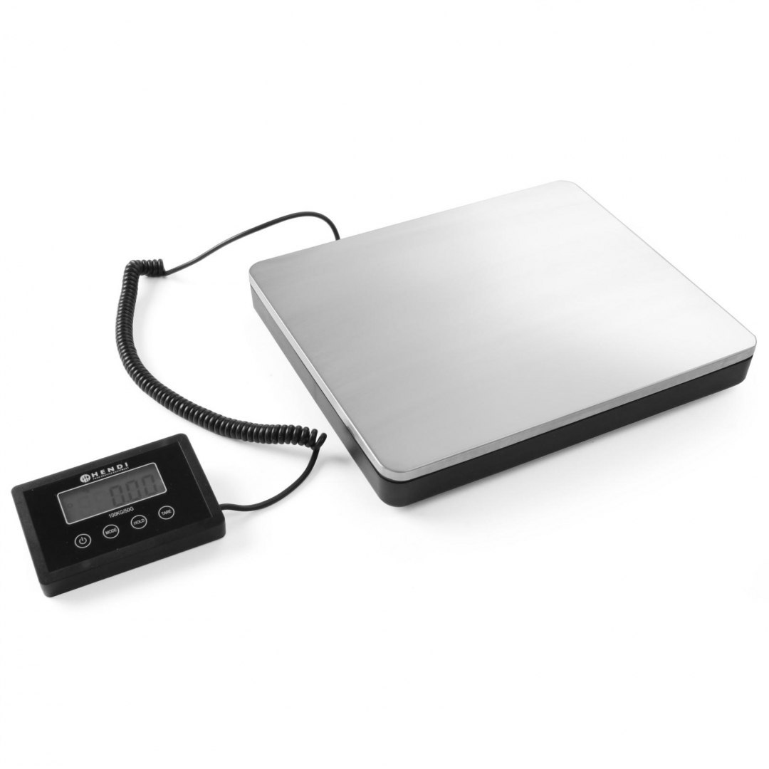 Waga platformowa elektroniczna na baterie AAA do 100kg / 50g - Hendi 580301 Hendi Waga platformowa elektroniczna na baterie AAA do 100kg / 50g - Hendi 580301 Hendi