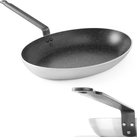 Patelnia do ryb z powłoką marmurkową owalna 280x400mm - Hendi 627716 Hendi Patelnia do ryb z powłoką marmurkową owalna 280x400mm - Hendi 627716 Hendi