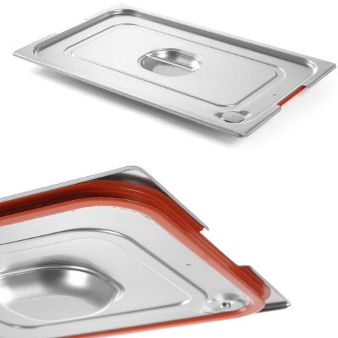Pokrywka do pojemnika GN Profi Line z uszczelką silikonową i wycięciem na uchwyty GN1/2 265x325mm stal - Hendi 804322 Hendi Pokrywka do pojemnika GN Profi Line z uszczelką silikonową i wycięciem na uchwyty GN1/2 265x325mm stal - Hendi 804322 Hendi