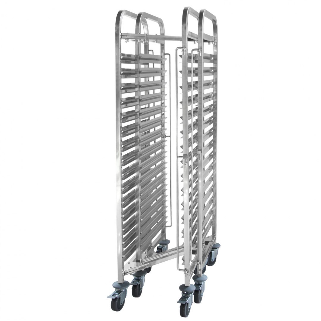 Wózek stalowy do transportu pojemników i tac GN 15 x GN1/1 Hendi Wózek stalowy do transportu pojemników i tac GN 15 x GN1/1 Hendi