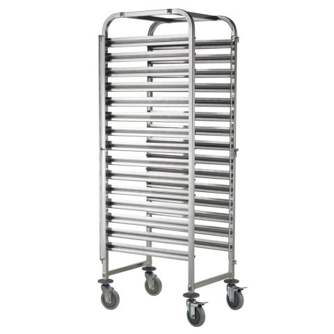 Wózek stalowy do transportu tac blach pojemników 15 x GN1/1 - Hendi 810613 Hendi Wózek stalowy do transportu tac blach pojemników 15 x GN1/1 - Hendi 810613 Hendi