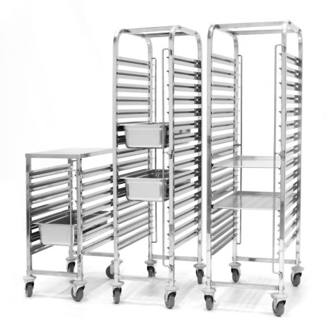 Wózek stalowy do transportu tac blach pojemników 15 x GN1/1 - Hendi 810613 Hendi Wózek stalowy do transportu tac blach pojemników 15 x GN1/1 - Hendi 810613 Hendi