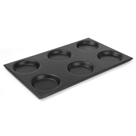 Taca aluminiowa GN 1/1 z formami okręgami 125mm z powłoką nieprzywierającą 530x325mm Hendi 808757 Hendi Taca aluminiowa GN 1/1 z formami okręgami 125mm z powłoką nieprzywierającą 530x325mm Hendi 808757 Hendi