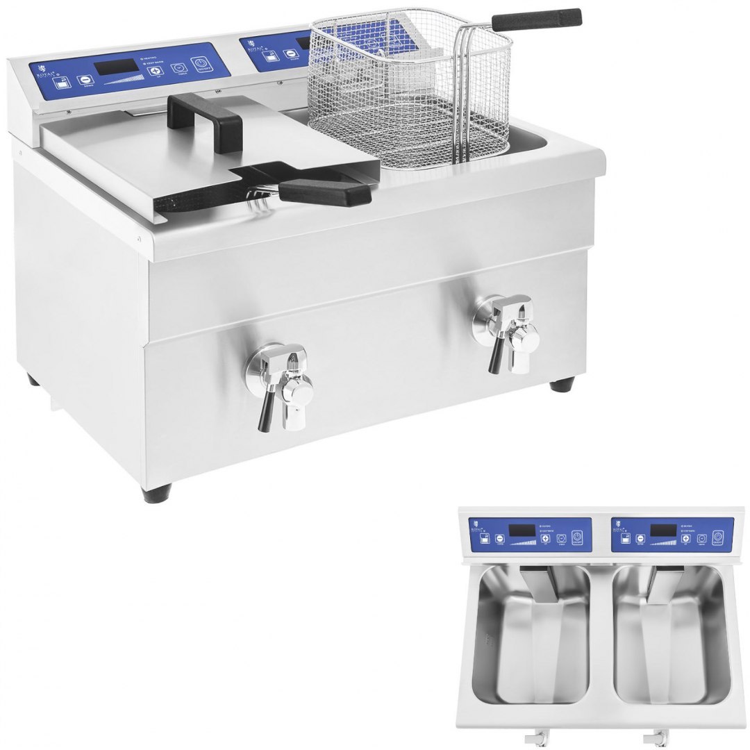 Frytownica frytkownica podwójna indukcyjna 7000W 230V Royal Catering 2x 10L Royal Catering Frytownica frytkownica podwójna indukcyjna 7000W 230V Royal Catering 2x 10L Royal Catering