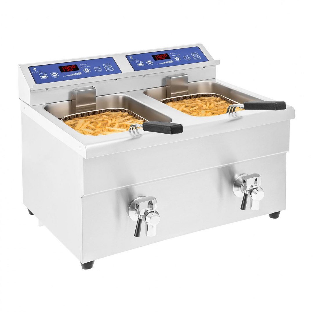 Frytownica frytkownica podwójna indukcyjna 7000W 230V Royal Catering 2x 10L Royal Catering Frytownica frytkownica podwójna indukcyjna 7000W 230V Royal Catering 2x 10L Royal Catering