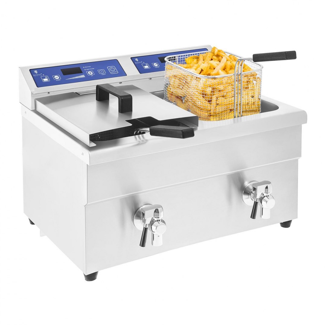 Frytownica frytkownica podwójna indukcyjna 7000W 230V Royal Catering 2x 10L Royal Catering Frytownica frytkownica podwójna indukcyjna 7000W 230V Royal Catering 2x 10L Royal Catering