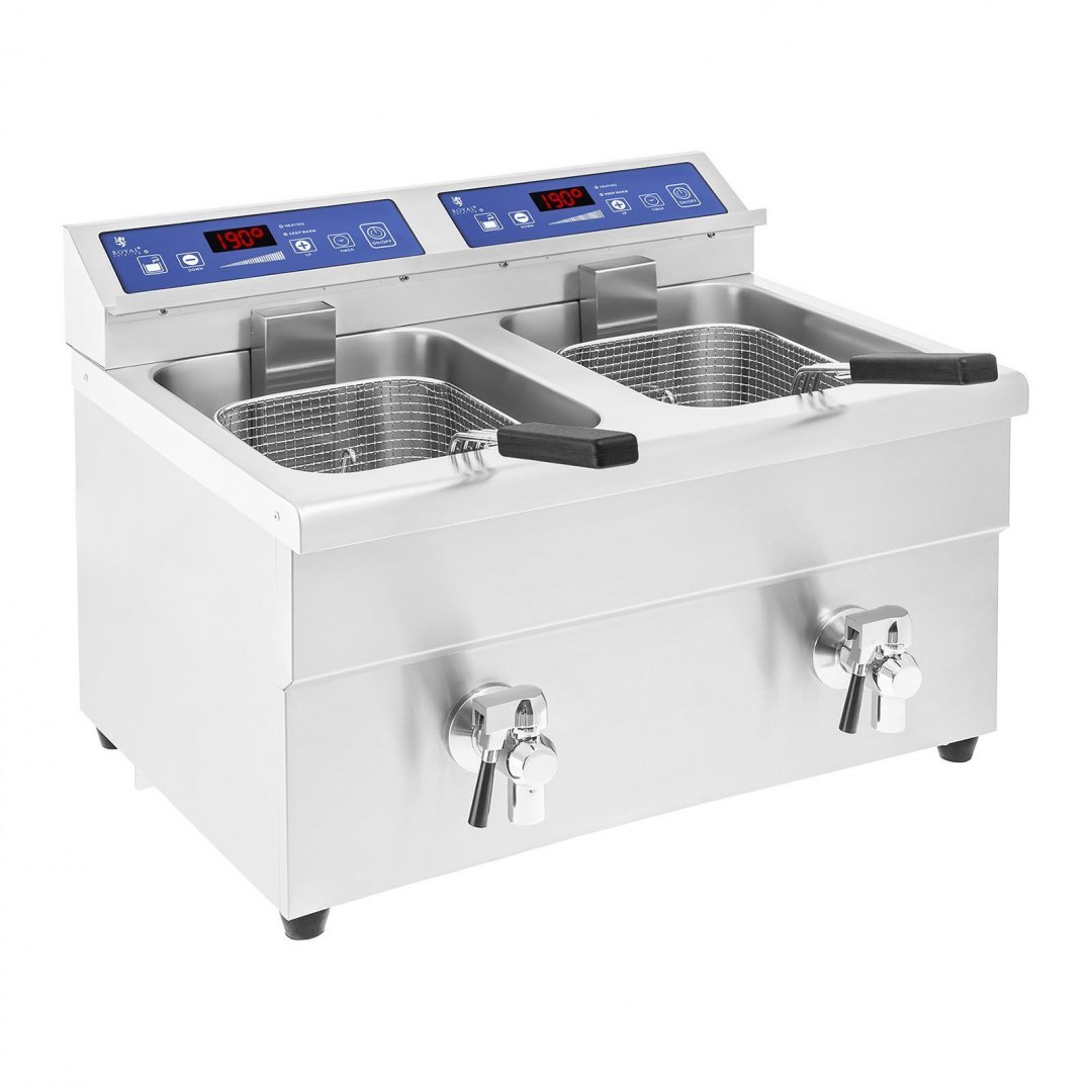 Frytownica frytkownica podwójna indukcyjna 7000W 230V Royal Catering 2x 10L Royal Catering Frytownica frytkownica podwójna indukcyjna 7000W 230V Royal Catering 2x 10L Royal Catering