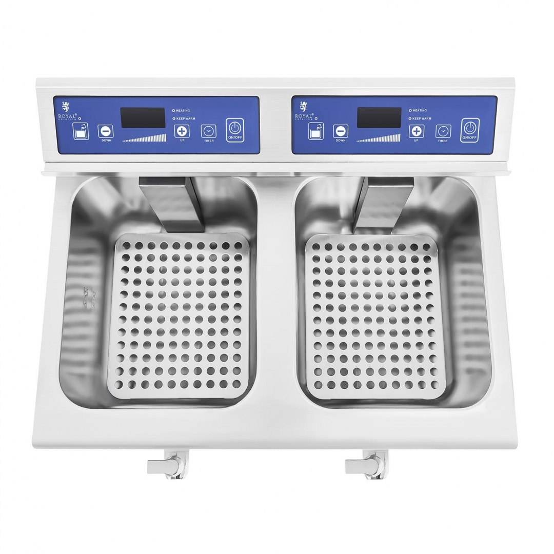 Frytownica frytkownica podwójna indukcyjna 7000W 230V Royal Catering 2x 10L Royal Catering Frytownica frytkownica podwójna indukcyjna 7000W 230V Royal Catering 2x 10L Royal Catering