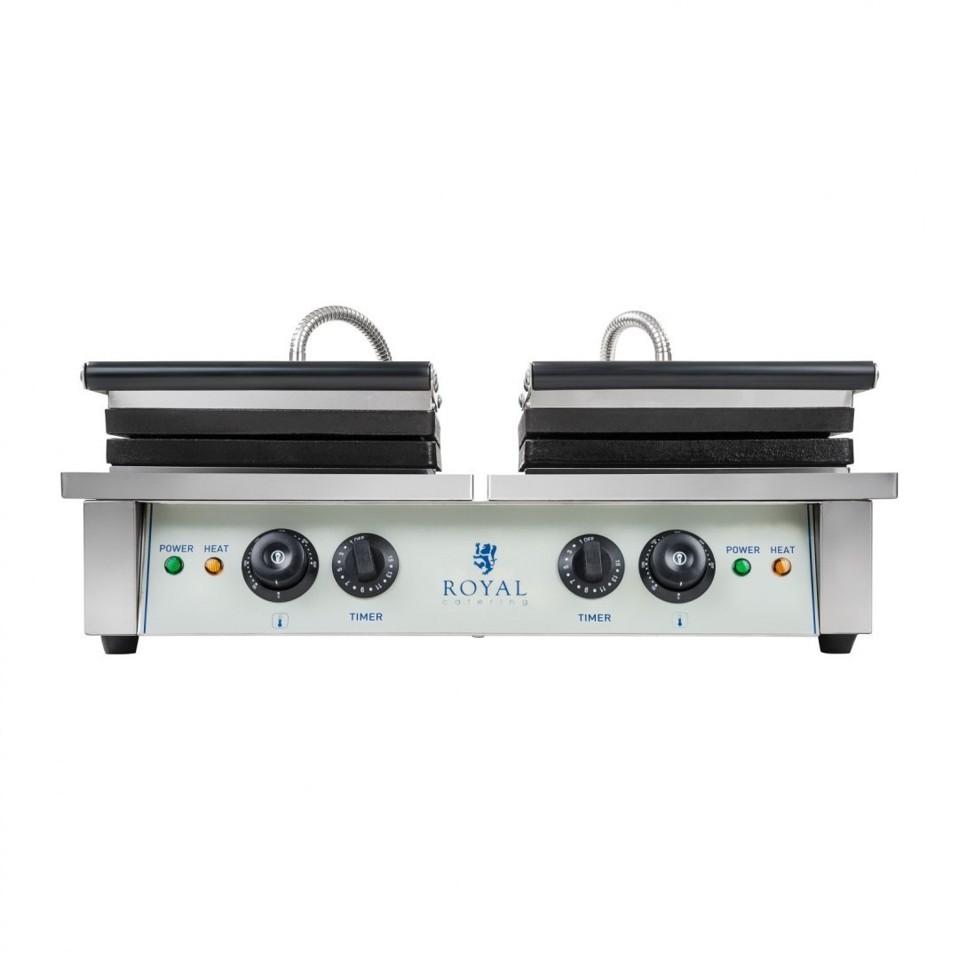 Gofrownica prostokątna podwójna na 4 gofry belgijskie Royal Catering Gofrownica prostokątna podwójna na 4 gofry belgijskie Royal Catering
