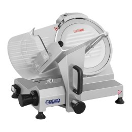 Krajalnica elektryczna do wędlin i sera z ostrzałką 150W śr. 250mm Royal Catering