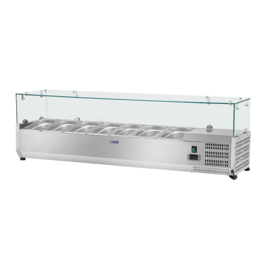 Nadstawa chłodnicza ze szklaną osłoną 7x GN1/4 150cm Royal Catering Nadstawa chłodnicza ze szklaną osłoną 7x GN1/4 150cm Royal Catering