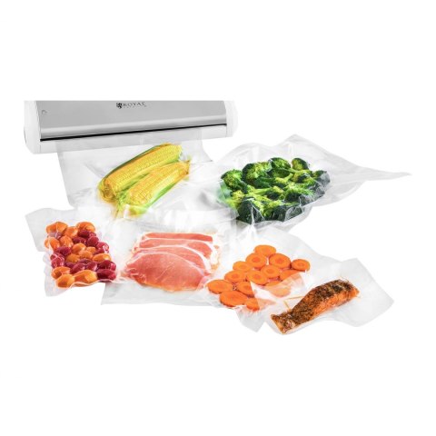 Pakowarka zgrzewarka próżniowa listwowa na worki do żywności biała 32cm 165W 230V Royal Catering Royal Catering Pakowarka zgrzewarka próżniowa listwowa na worki do żywności biała 32cm 165W 230V Royal Catering Royal Catering